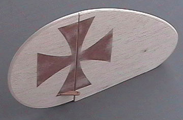 Maltese Cross inlays in the fin/rudder assembly.