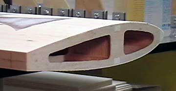 The wing must be measured from an identical point at each end of the wing.